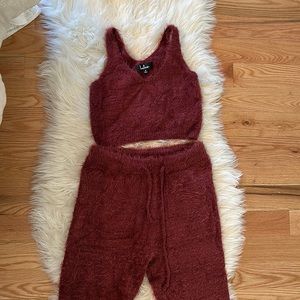 Lulus fuzzy lounge set